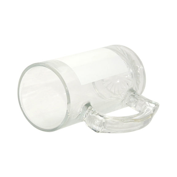 JARRA CERVEZA CRISTAL CON PARCHOS 16ONZ