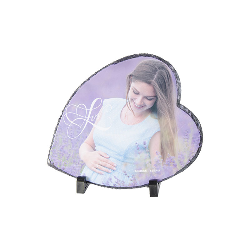 PORTA RETRATO DE PIEDRA FORMA DE CORAZON 9.8'' (cja 15)