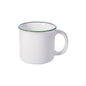 Taza de Cerámica Esmalteada Borde Negro 10oz