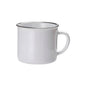 Taza de Cerámica Esmalteada Borde Negro 10oz