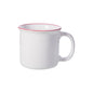 Taza de Cerámica Esmalteada Borde Negro 10oz
