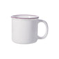 Taza de Cerámica Esmalteada Borde Negro 10oz