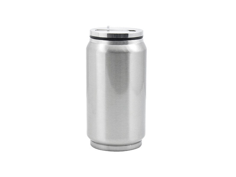 LATA DE COLA EN ACERO INOXIDABLE CON SORBETE 12 ONZ