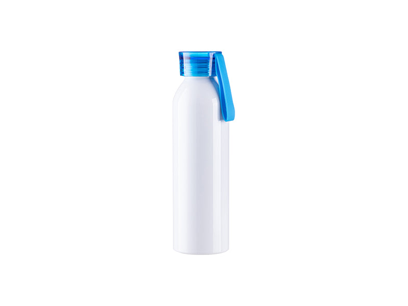 BOTELLA BLANCA 22oz/650ml  CON TAPA DE DIFERENTES COLORES