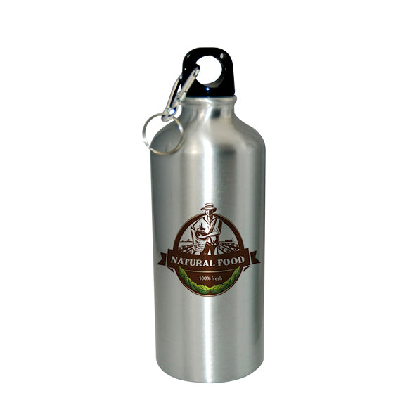 BOTELLA DE AGUA, SUBLIMACION ALUMINIO 600ML (SILVER) (CJA 60)