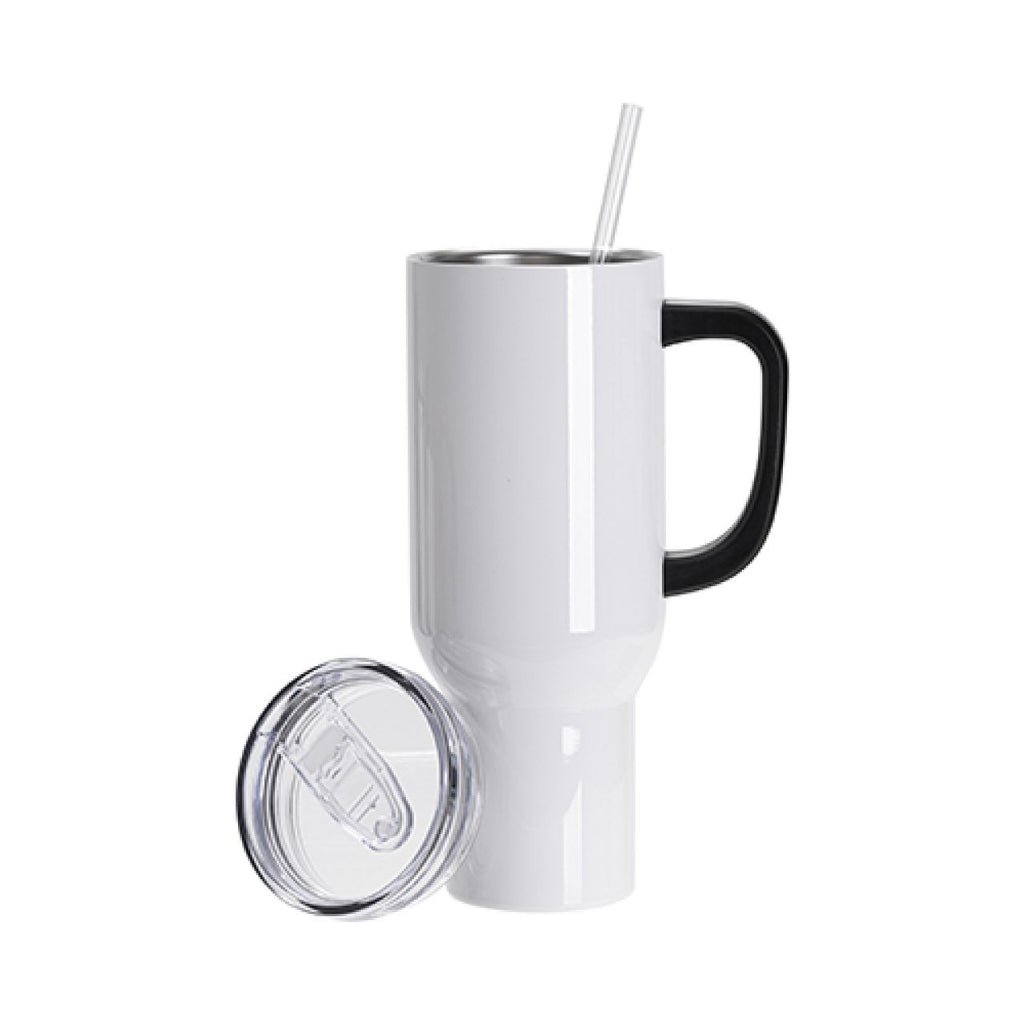 Vasos de Viajeros  40onz/1200mL - Acero Inoxidable con Sorbete y Tapa
