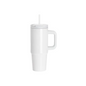 Vasos de Viajeros (Blanco con Asa) 30onz/900mL - Acero Inoxidable con Sorbete y Tapa (C-16)
