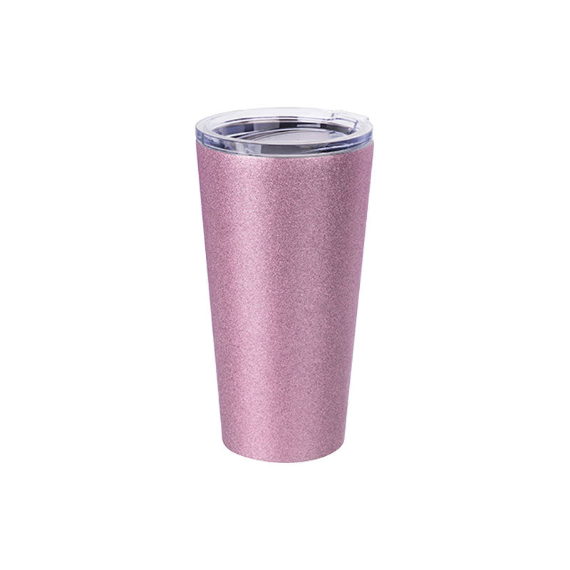 VASO GLITTER DE ACERO INOXIDABLE CON TAPA 16ONZ