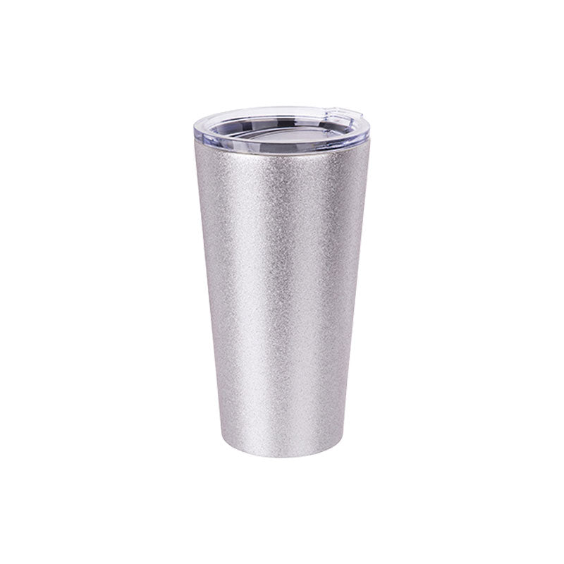 VASO GLITTER DE ACERO INOXIDABLE CON TAPA 16ONZ