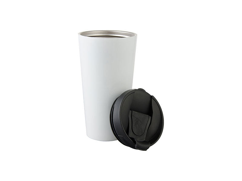 TERMOS DE ACERO BLANCO CON TAPA SENCILLA 16 ONZ